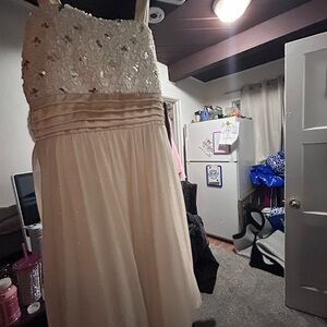 Speechless Cream Sequin Dress